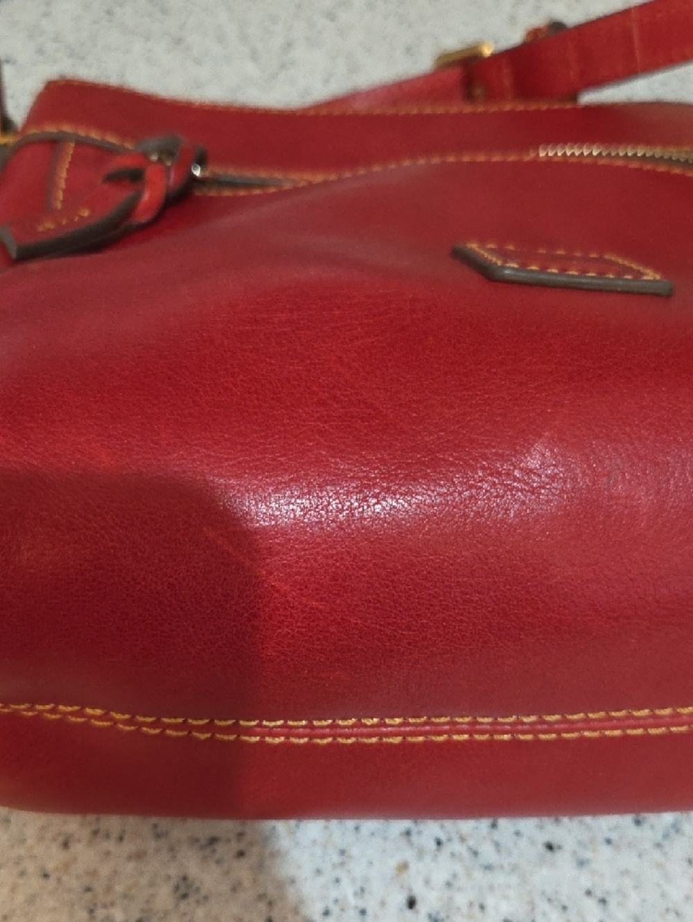 Dooney And Bourk Leather Crossbody Bag in Red - Picture 7 of 7